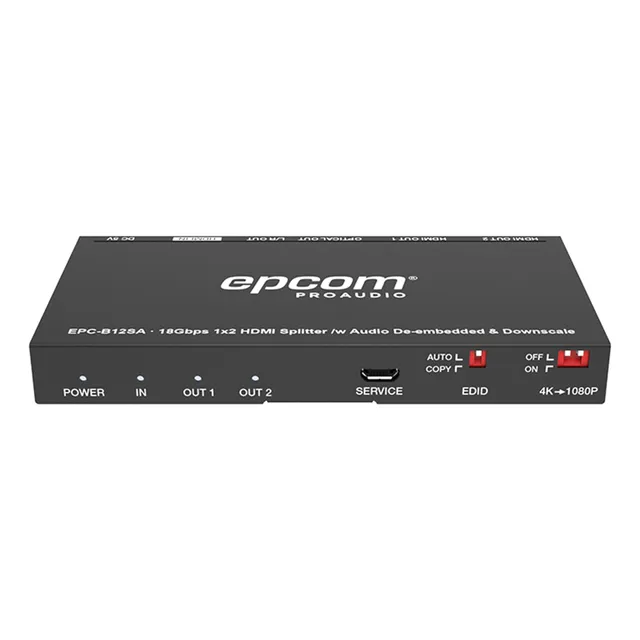 Splitter Hdmi 1x2 4k@60hz Extractor De Audio Epc-b12sa
