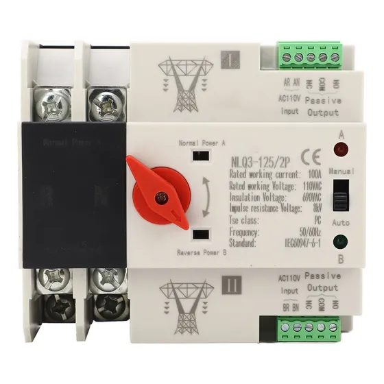 Interruptor De Transferencia Automática De Doble Potencia Ac