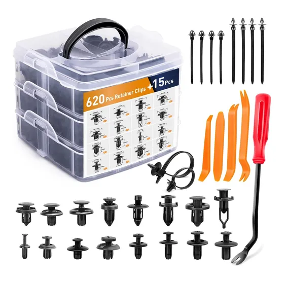 Rivetti In Plastica Per Auto, 100 Pezzi Clip Di Fissaggio Per Auto Universale Pl - Foto 8