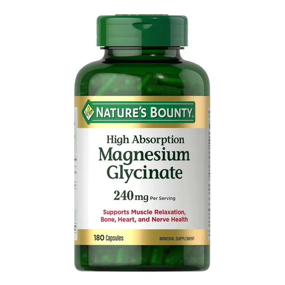 Suplemento De Glicinato De Magnesio Bounty De Nature's, 240 