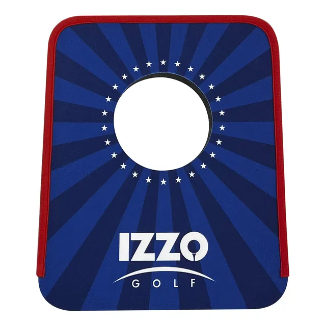 Izzo Mini Alfombrilla Cuadrada Golf Color Rojo Blanco Azul