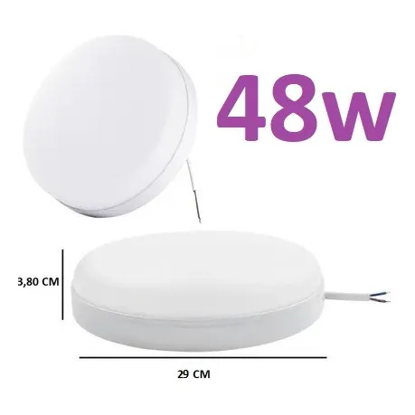 Lampara Panel Led Superficial 48w Borde Infinito Redonda 65k