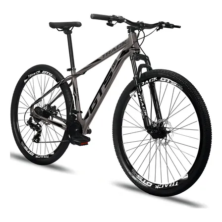 Bicicleta Aro 29 Gts Pro M5 Track 24 Marchas Freios A Disco Cor Cinza Tamanho Do Quadro 21