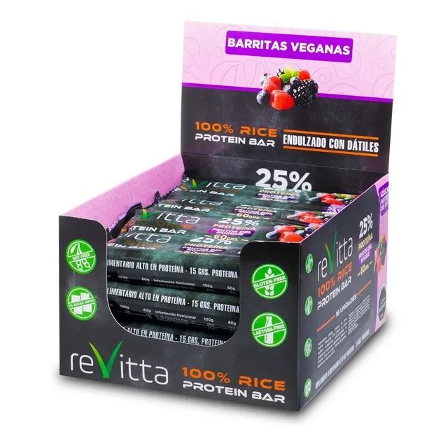 Barras De Proteína 100% Veganas Rice Isolate + Dátiles 16 Un