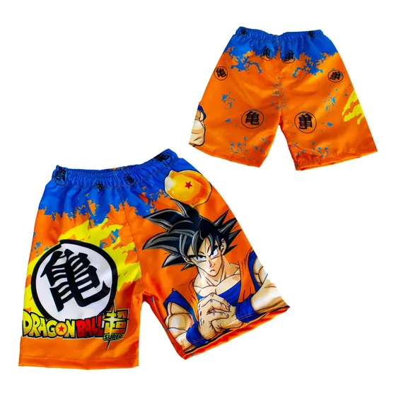 Short Para Niños Playero De Dragon Ball