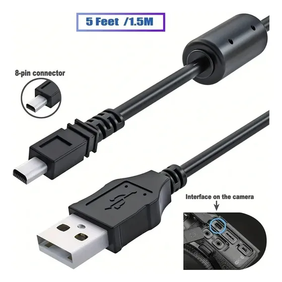 Cable De Carga Y Datos Para Camara Nikon Coolpix, L, D, P,