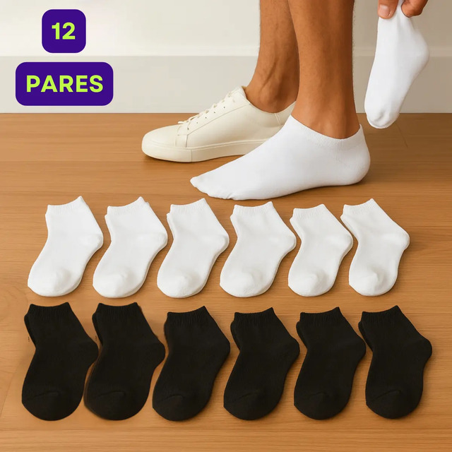 Kit 12 Pares Meia Soquete Cano Curto Tam do 35 ao 46 Kit 12 Pares Meia Soquete Cano Curto Tam do 35 ao 46