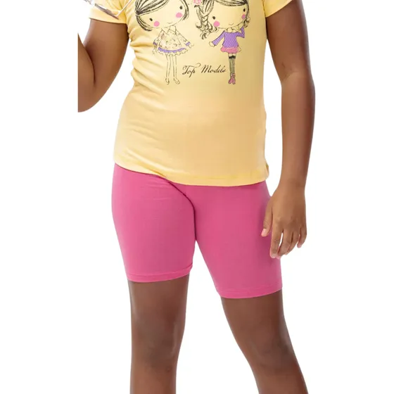 3x Calzas Biker Infantil Short Bermuda De Algodon Variedad 