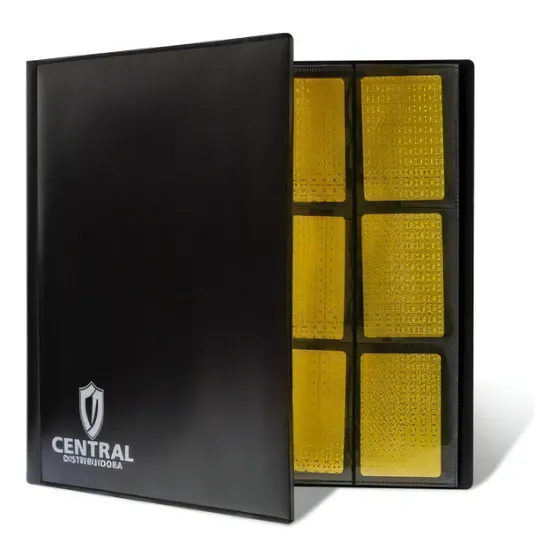 Fichário Central Álbum Pasta 4x3 Preta Pokemon Magic
