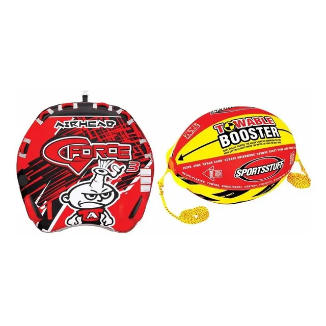 Airhead 3 Triple Rider Lago Tubo Barco Remolque Bola