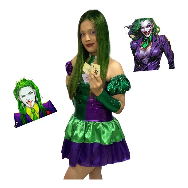 Disfraz Mujer Joker Guason Cosplay Dama Sexy