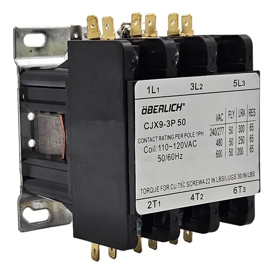 Contactor Aire Acondicionado 3 Polos 50 Amp