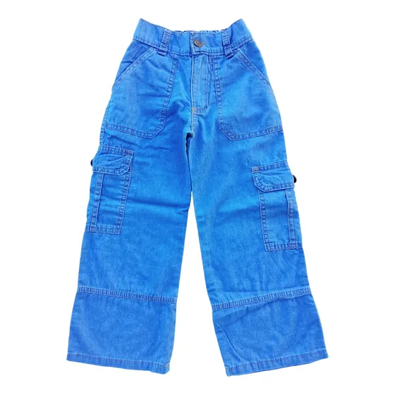 Pantalón Culotte Tiki Jeans Niña Infantil Azul Talle 2 Al 16