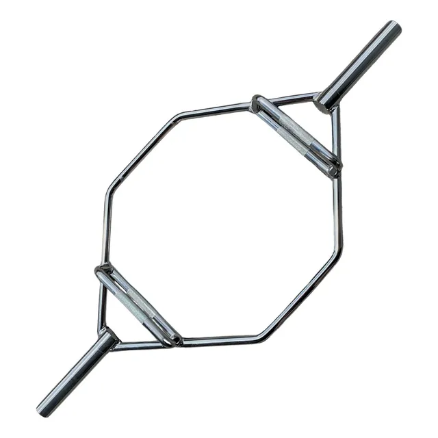 Barra Olímpica Hexagonal 23 Kg Wod Pro Squat Gym Sentadillas Peso Muerto Crossfit De Acero Para Discos Y Bumpers Con Entrada De 2" Capacidad De Carga De 450 Kg