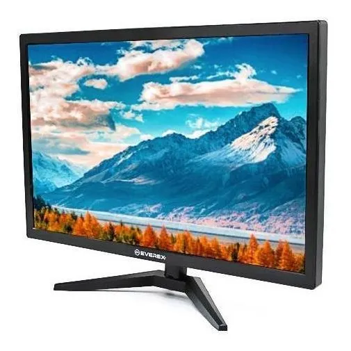 Monitor Led Everex 19 Widescreen Hd Hdmi Vga - Evrm191-ns color Preto 127/220V