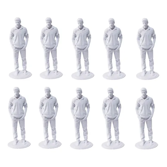10 Figuras Persona A Escala Para Maquetas 1/20 Hombre/mujer