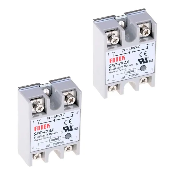 2 Pzs Relay Relevador Estado Solido Ssr-40 Aa 40a 80-250 Vca