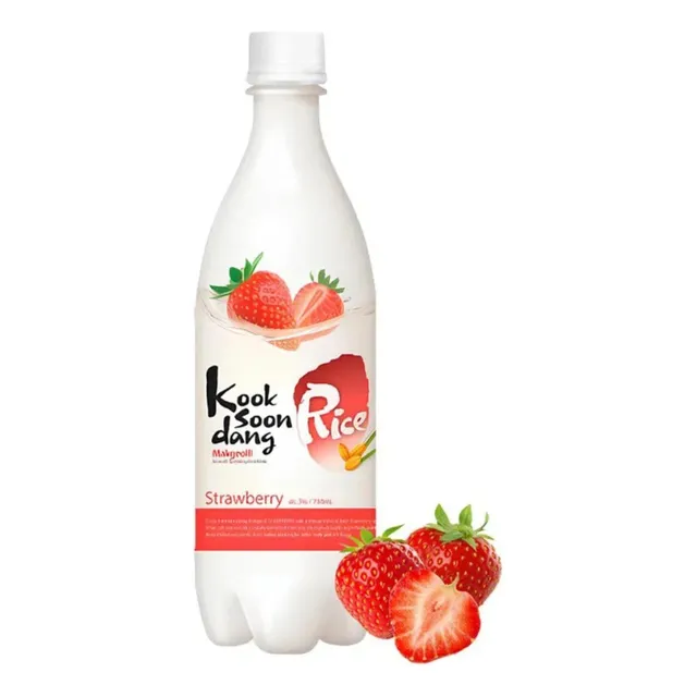 Bebida Coreana Makgeolli Makguli Morango 750ml