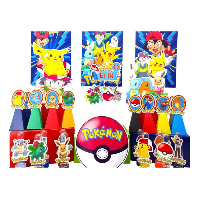 Kit Só Um Bolinho Pokemon Decoração Kit Festa Pronta Entrega