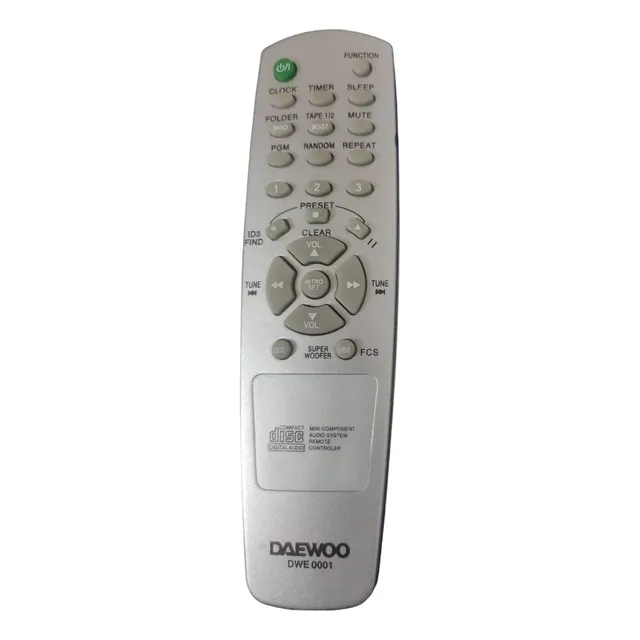 Control Para Equipo De Sonido Daewoo Dwe 0001