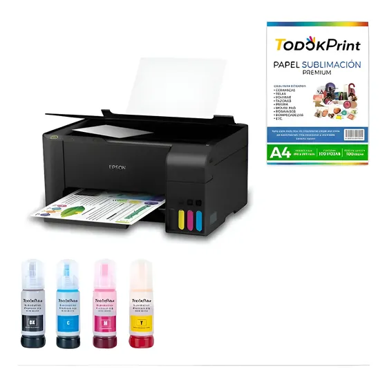 Kit Epson Ecotank Epson L3250 + Hojas + Tintas