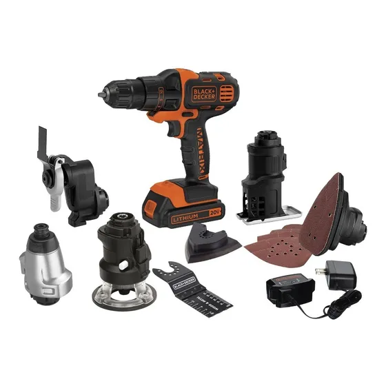 Taladro 20v Matrix Kit 6 En 1 Black + Decker Mtx20k6a-b2c