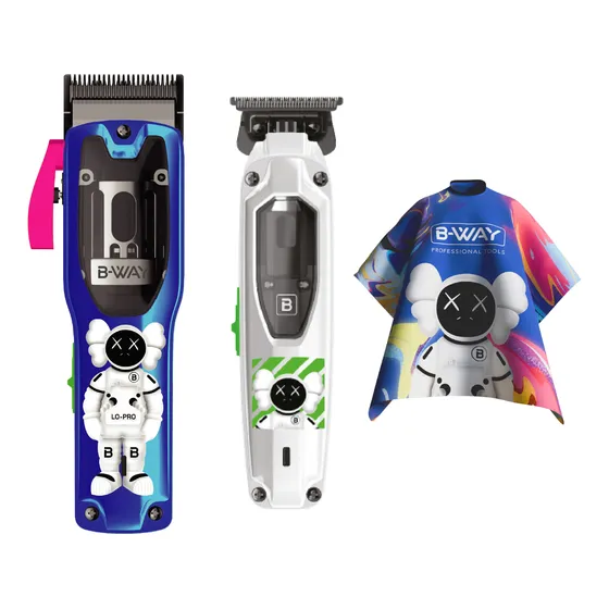Máquina Cortadora Pelo Bway Lo-pro + Patillera T-pro + Capa