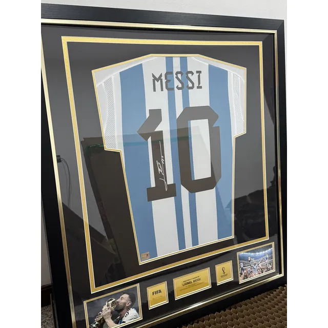Franela Selección Argentina Firmada Por Messi
