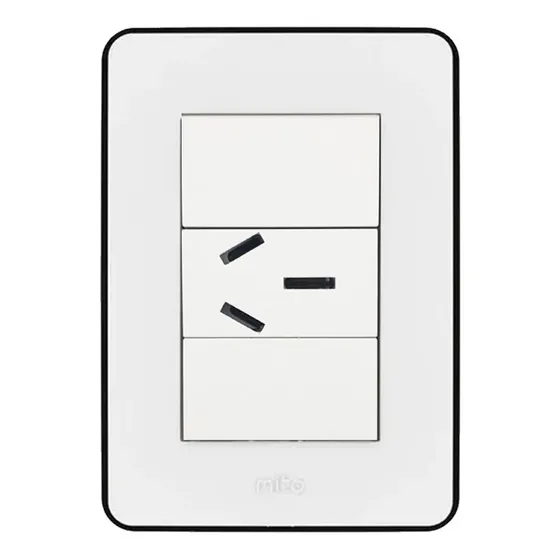 Llave De Luz Jeluz Verona Mito Toma 20 Amp Simple Completa 