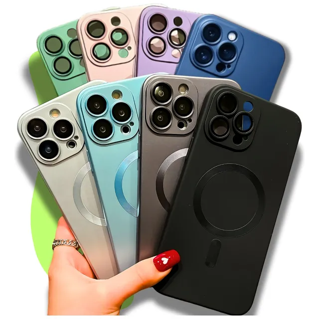 Capa Capinha Para iPhone 11 12 13 14 15 Magsafe Fosca Case