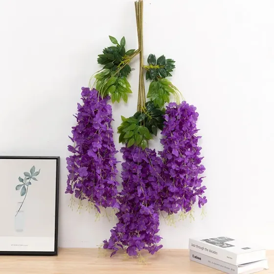 Flores Glicinas Colgantes Artificiales