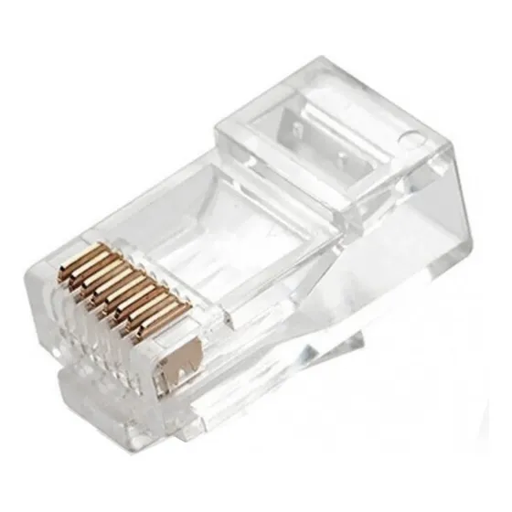 Conector Ficha Rj45 Utp Cat6a Alta Velocidad Chapado Oro