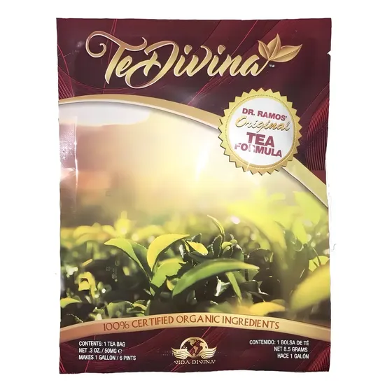 Té Divina Detox Vida Divina Sabor Natural Libre Gluten Orgánico 8.5g | Cuotas sin interés