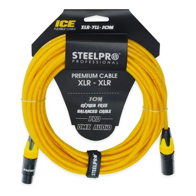 Cable Xlr 10m Balanceado Steelpro Xlr-yll-10m Jack-plug Prof