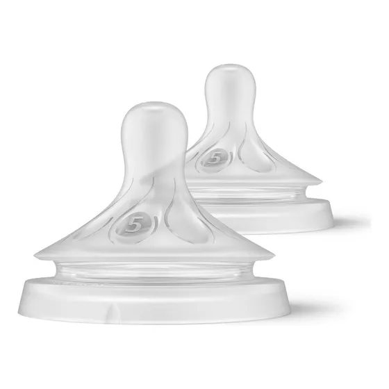 Kit 2 Unidades De Bico Pétala 3.0 T5 Para Bebês De 6 Meses Phillips Avent