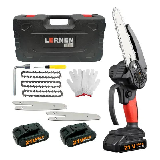 Motosierra Podadora Eléctrica MZ2BAT6 6 Pulgadas incluye 2 Baterías Color Negro