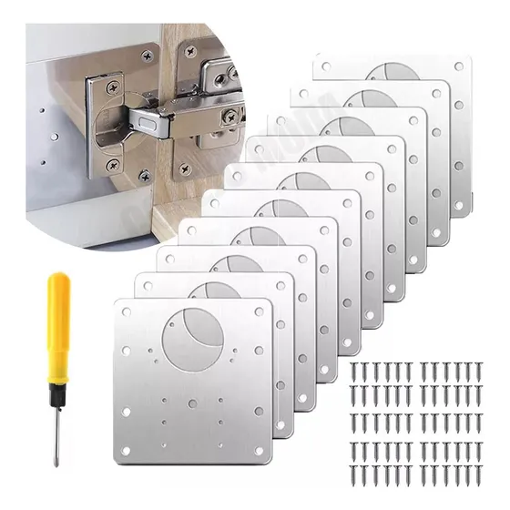 Placa De Acero Bisagra Reparación Para Puerta Herrajes 10pcs