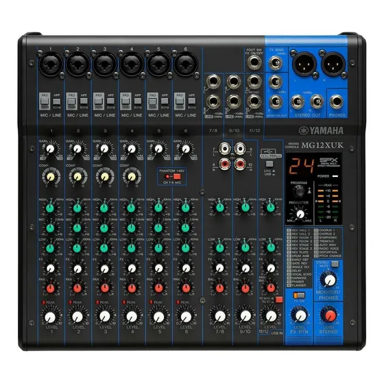 Console Yamaha MG12XUK de mistura 127V