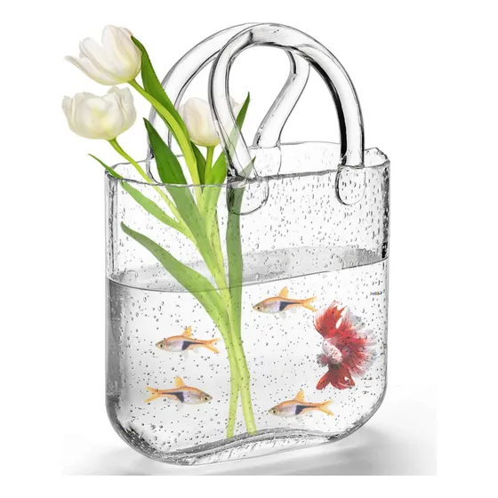 Vaso Para Flores, Vaso De Vidro Transparente Exclusivo Com /