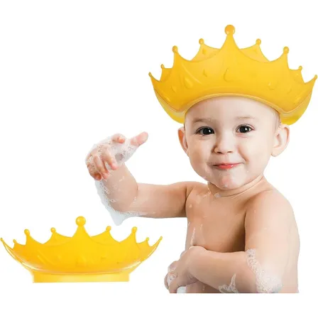 Gorro Ducha Amarillo Ajustable Para Niños Proteccion Ocular