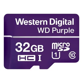 Cartão De Memória Micro Sd 32gb Wd Purple 16tbw Intelbras P/ Cftv E Segurança
