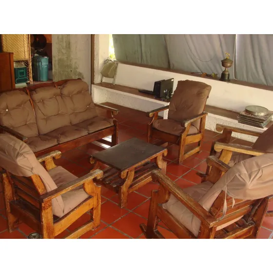 Juego De Muebles De Madera Con Mecedoras