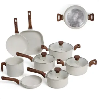 Conjunto Panelas 8pcs Vanilla Revest. Cerùmica Gås + Indução Conjunto Panelas 8pcs Vanilla Revest. Cerùmica Gås + Indução