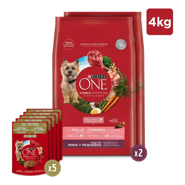 Pack Purina One Adultos Pequeños + 5 Pouches