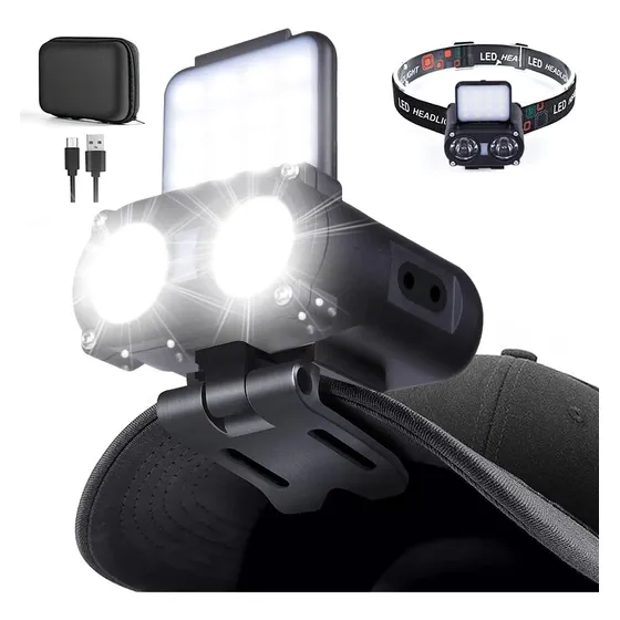 Linterna Frontal Led Liviana, 800 Lúmenes, Luz Cascos ...