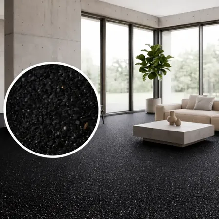 Piso Fulget Pedras Naturais 20kg  Área Interna E Externa Black Brilhante