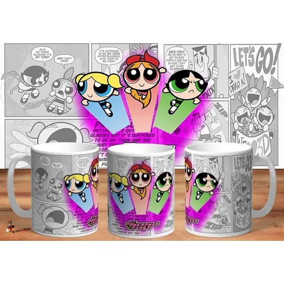 Taza De Ceramica Chicas Superpoderosas Comic 4k Art