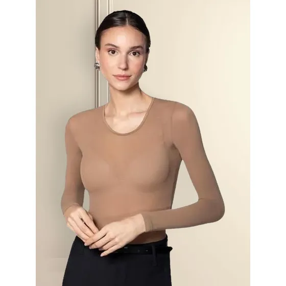 Camiseta Interior, Ultra Fina, Transparente, Panty (nylon)