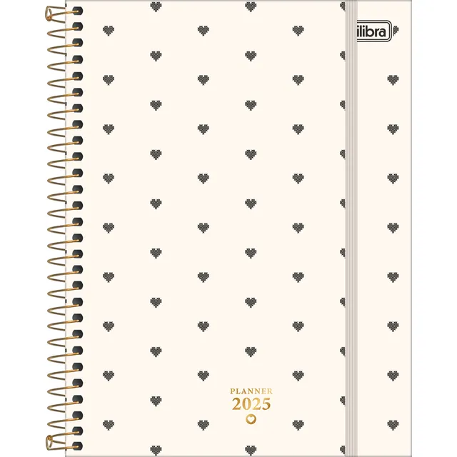 Agenda Planeador Tilibra 2025, Tamaño M7, 80 Hojas, Stickers