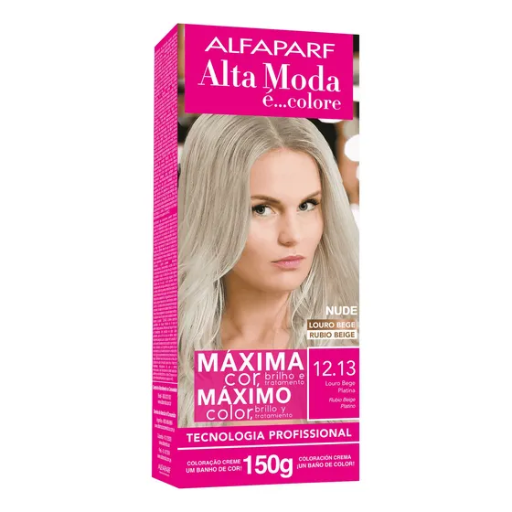 Tintura Alfaparf Alta moda é colore Pigmentos micronizados concentrados tono 12.13 rubio beige platino para cabello